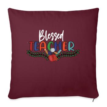 Enseignants Enseignants École Enseignants Personnel enseignant - Housse de coussin décorative 45 x 45 cm - bordeaux - Devant