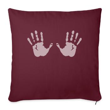 Biscuits de Noël Farine de cuisson - Housse de coussin décorative 45 x 45 cm - bordeaux - Devant