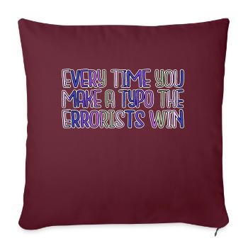 Citation de vélo Noël Bookworm Geek Drive - Housse de coussin décorative 45 x 45 cm - bordeaux - Devant