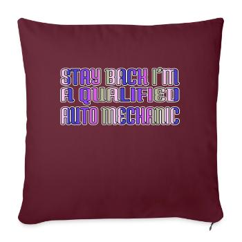 Baseball hoodie voiture anniversaire drôle mécanicien diesel - Housse de coussin décorative 45 x 45 cm - bordeaux - Devant