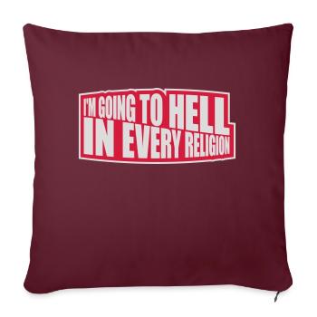En allant en enfer - Housse de coussin décorative 45 x 45 cm - bordeaux - Devant