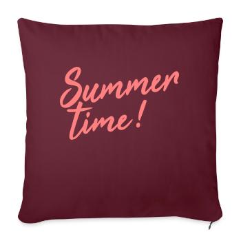 heure d'été - Housse de coussin décorative 45 x 45 cm - bordeaux - Devant