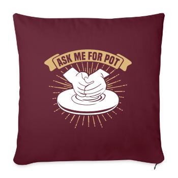 Poterie Töpfern Töpfer Töpferei - Housse de coussin décorative 45 x 45 cm - bordeaux - Devant