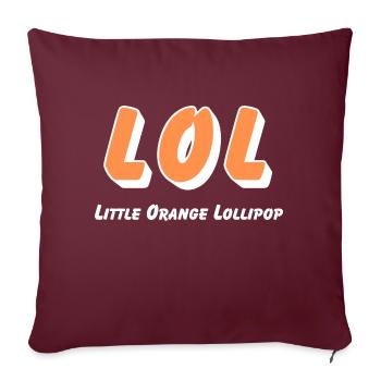 LOL - Little Orange Lollipop - Sofakissenbezug 45 x 45 cm - Burgunderrot - Vorne
