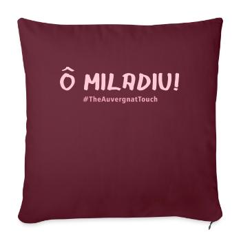 Ô miladiu !! - Housse de coussin décorative 45 x 45 cm - bordeaux - Devant