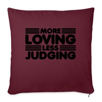 Les femmes aiment moins juger la diversité - Housse de coussin décorative 45 x 45 cm - bordeaux - Devant