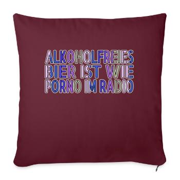 geschenk alkoholische getränke - Sofakissenbezug 45 x 45 cm - Burgunderrot - Vorne