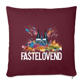 Cologne Kölle Carnaval Gebützt Kölle Alaaf Jeck Party - Housse de coussin décorative 45 x 45 cm - bordeaux - Devant