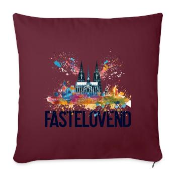 Cologne Kölle Carnaval Gebützt Kölle Alaaf Jeck Party - Housse de coussin décorative 45 x 45 cm - bordeaux - Devant
