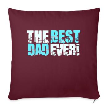Le meilleur papa de tous les temps Cool Love - Housse de coussin décorative 45 x 45 cm - bordeaux - Devant