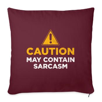 La prudence peut contenir du sarcasme - Housse de coussin décorative 45 x 45 cm - bordeaux - Devant