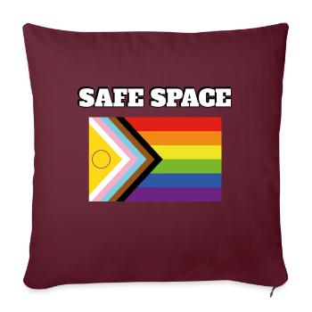 Fierté inclusive Fierté ESPACE SÛR - Housse de coussin décorative 45 x 45 cm - bordeaux - Devant