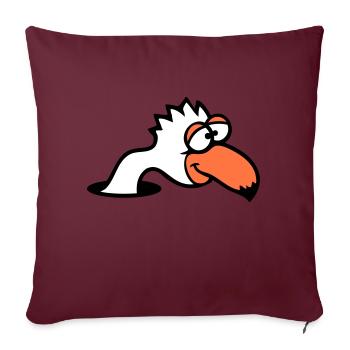 Oiseau Trou Inférieur Drôle Dingo Idiot Confus Amusant - Housse de coussin décorative 45 x 45 cm - bordeaux - Devant