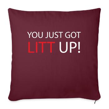 You just got Litt up - Louis Litt - Suits - Sofakissenbezug 45 x 45 cm - Burgunderrot - Vorne