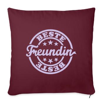 Meilleur ami (timbre) 01 - Housse de coussin décorative 45 x 45 cm - bordeaux - Devant