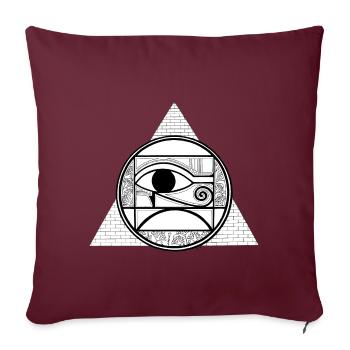 Symbole d'Egypte - Housse de coussin décorative 45 x 45 cm - bordeaux - Devant