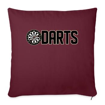 Fléchettes - Housse de coussin décorative 45 x 45 cm - bordeaux - Devant