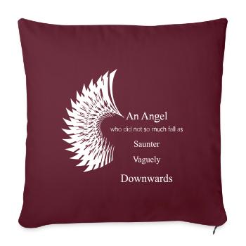 citation d'ange - Housse de coussin décorative 45 x 45 cm - bordeaux - Devant