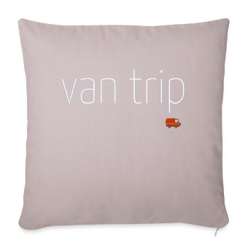 van trip - Housse de coussin décorative 45 x 45 cm - taupe clair - Devant