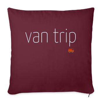 van trip - Sofa pillowcase 17,3'' x 17,3'' (45 x 45 cm) - burgundy - Front
