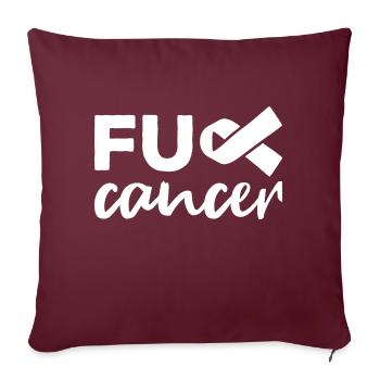 Cancer boucle cancer du sein - Housse de coussin décorative 45 x 45 cm - bordeaux - Devant