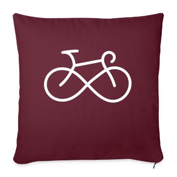 UNENDLICH STILISIERTES FAHRRAD - Sofakissenbezug 45 x 45 cm - Burgunderrot - Vorne