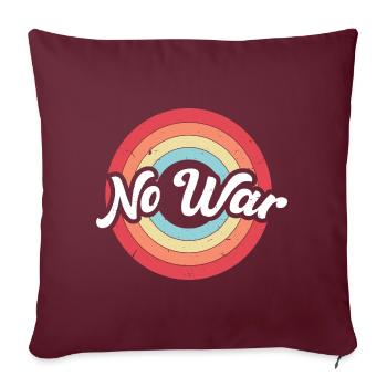 Where Was Peace Retro Ring Rainbow Circle Peace - Sofa pillowcase 17,3'' x 17,3'' (45 x 45 cm) - burgundy - Front