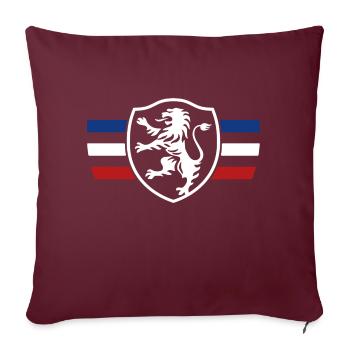 LOGO LION DESIGN BLAU WEISS ROT Frankreich - Sofakissenbezug 45 x 45 cm - Burgunderrot - Vorne