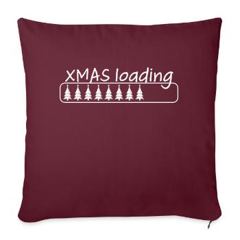 Chargement de Noël - Bientôt c’est Noël - Housse de coussin décorative 45 x 45 cm - bordeaux - Devant