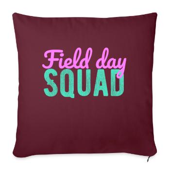Équipe de jour sur le terrain - Housse de coussin décorative 45 x 45 cm - bordeaux - Devant