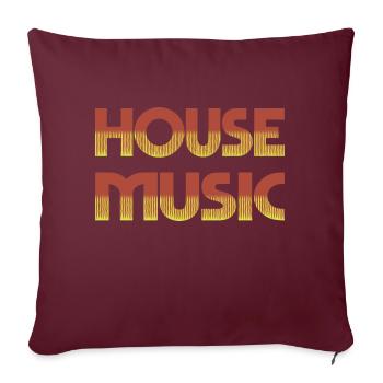 Musique House Chaleur - Housse de coussin décorative 45 x 45 cm - bordeaux - Devant