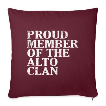 Proud Member of the Alto Clan Vintage - Sofakissenbezug 45 x 45 cm - Burgunderrot - Vorne