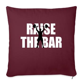 Élever le logo de la barre - Housse de coussin décorative 45 x 45 cm - bordeaux - Devant