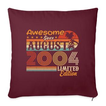 2004 Août Idée cadeau Août 2004 - Housse de coussin décorative 45 x 45 cm - bordeaux - Devant