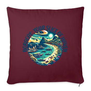 Boracay Philippines Vacances d’été Boaracay Beach - Housse de coussin décorative 45 x 45 cm - bordeaux - Devant