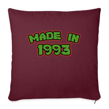 Baujahr 1993 - Sofakissenbezug 45 x 45 cm - Burgunderrot - Vorne