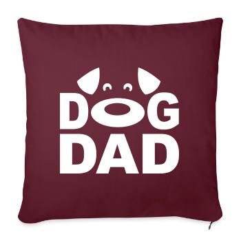 Dog Dad - Sofakissenbezug 45 x 45 cm - Burgunderrot - Vorne