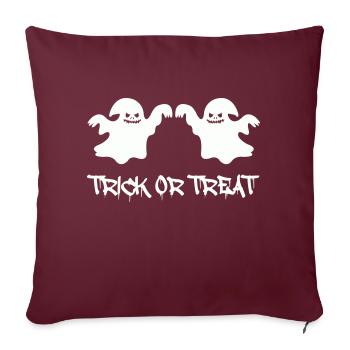 fantômes : trick or treat - Housse de coussin décorative 45 x 45 cm - bordeaux - Devant