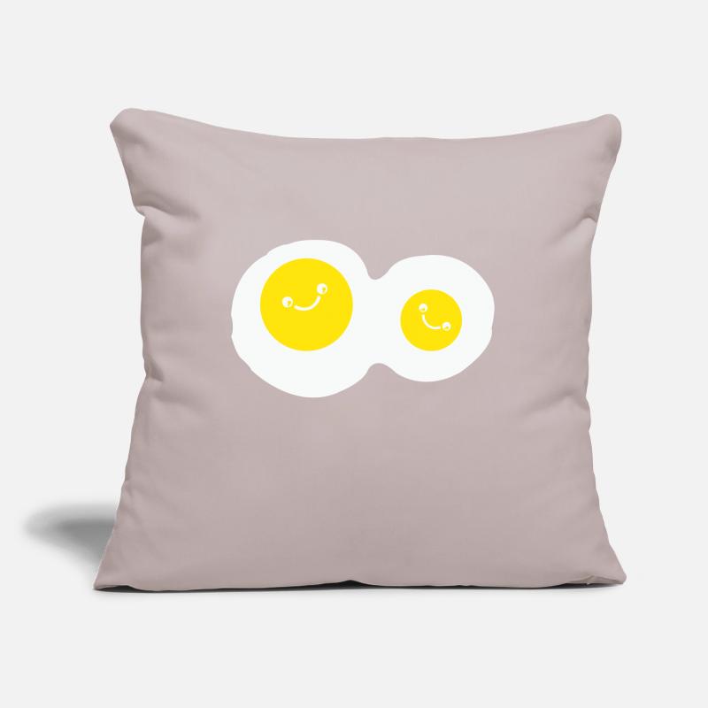 fried eggs smile Sofa pillowcase 17,3'' x 17,3'' (45 x 45 cm)