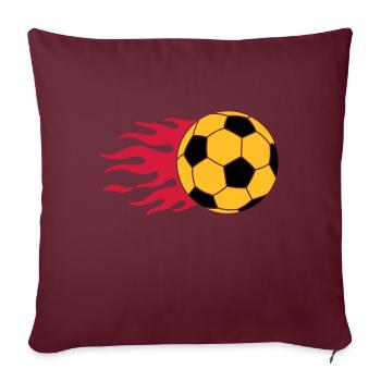 brennender Ball - burning ball - Sofakissenbezug 45 x 45 cm - Burgunderrot - Vorne