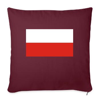 Polen - Sofakissenbezug 45 x 45 cm - Burgunderrot - Vorne
