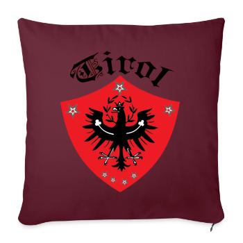 Tirol - Sofakissenbezug 45 x 45 cm - Burgunderrot - Vorne