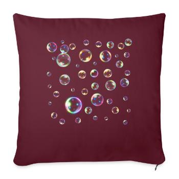 des bulles de savon - Housse de coussin décorative 45 x 45 cm - bordeaux - Devant