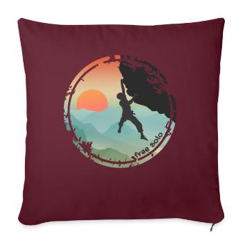 Climber free solo - Sofakissenbezug 45 x 45 cm - Burgunderrot - Vorne