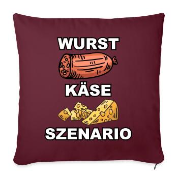 Wurst Kaese Szenario - Sofakissenbezug 45 x 45 cm - Burgunderrot - Vorne