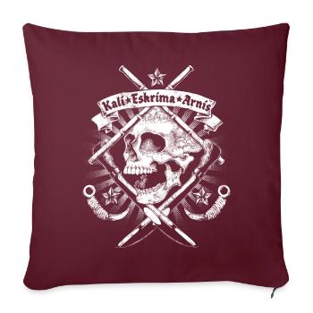 Kali Eskrima Arnis - Housse de coussin décorative 45 x 45 cm - bordeaux - Devant