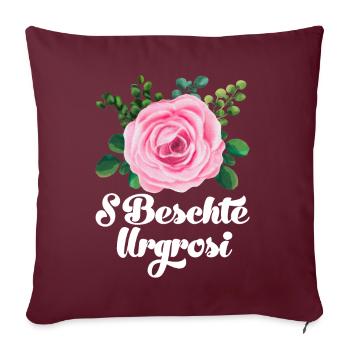 S urgrosi arrière-grand-mère Suisse mamie préférée - Housse de coussin décorative 45 x 45 cm - bordeaux - Devant