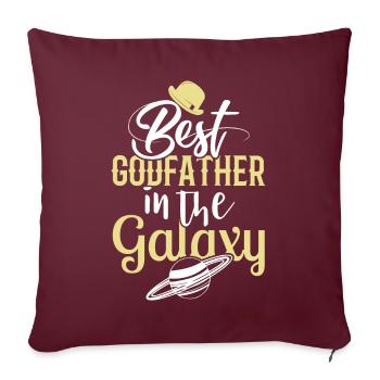 Meilleur parrain de la galaxie meilleur parrain - Housse de coussin décorative 45 x 45 cm - bordeaux - Devant
