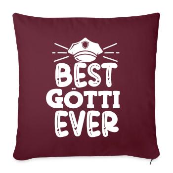 Bester Götti der Welt Patenonkel Schweiz Taufgötti - Sofakissenbezug 45 x 45 cm - Burgunderrot - Vorne