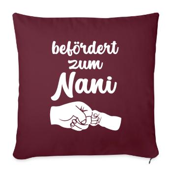 Befördert zum Nani Oma Schweiz Schweizerdeutsch - Sofakissenbezug 45 x 45 cm - Burgunderrot - Vorne
